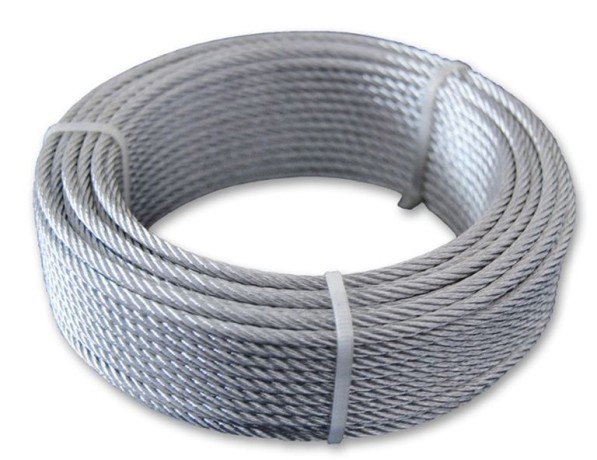 Канат стальной оцинкованный круглопрядный правой свивки В ЛК-О 8 мм ГОСТ 2172-80 фото