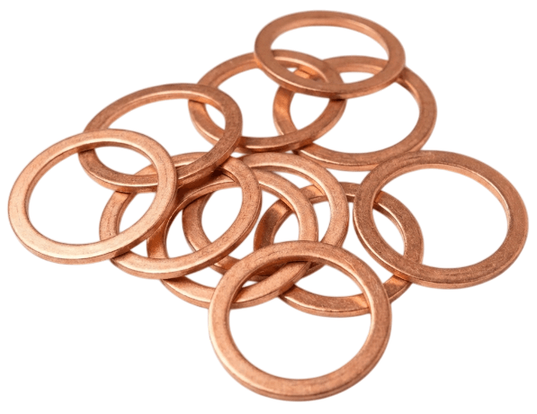 Кольцо медное для уплотнения М1 74х80х1 мм DIN 7603 фото
